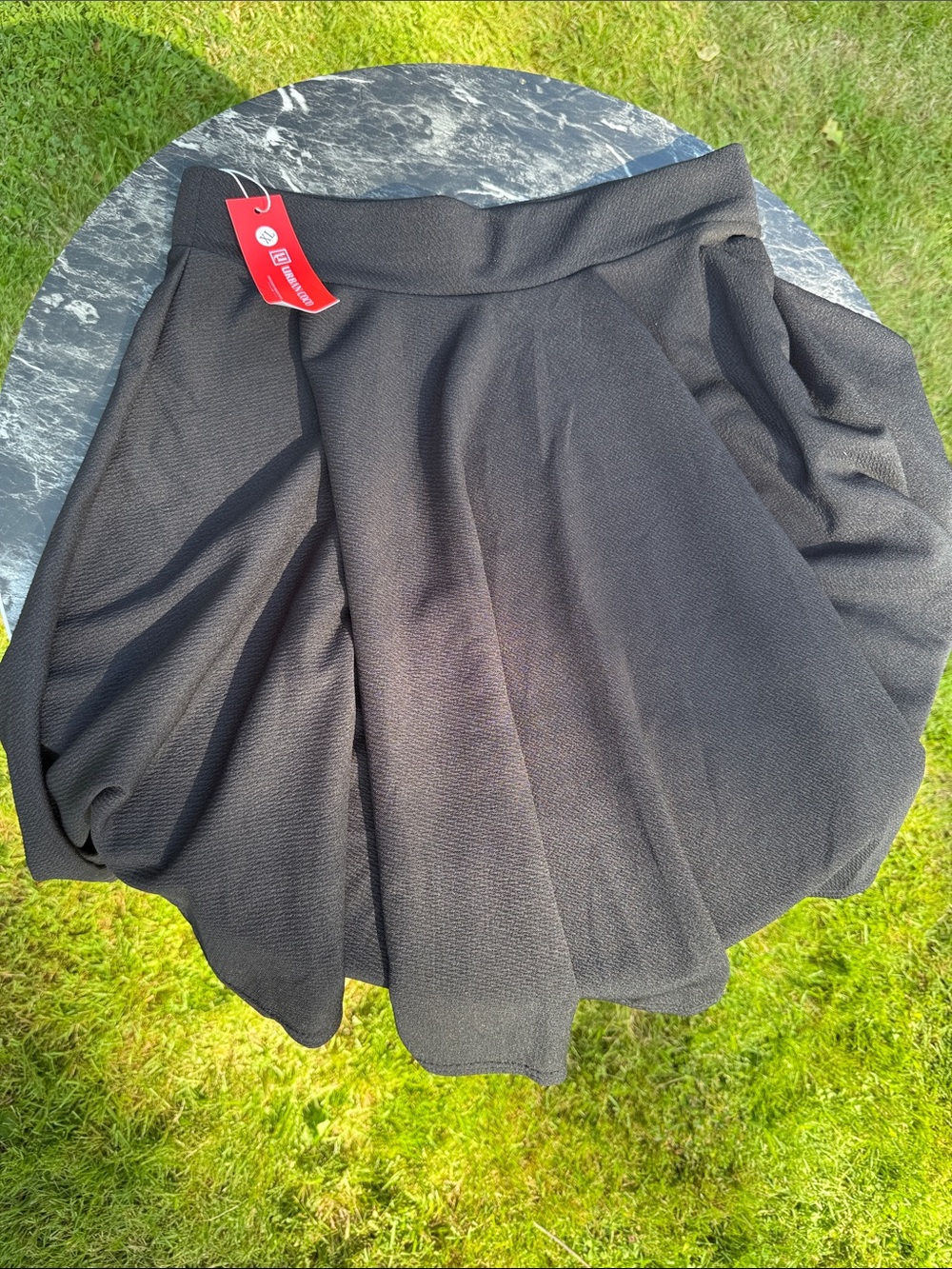 Unbranded Black Circle Skirt with Flared Silhouette